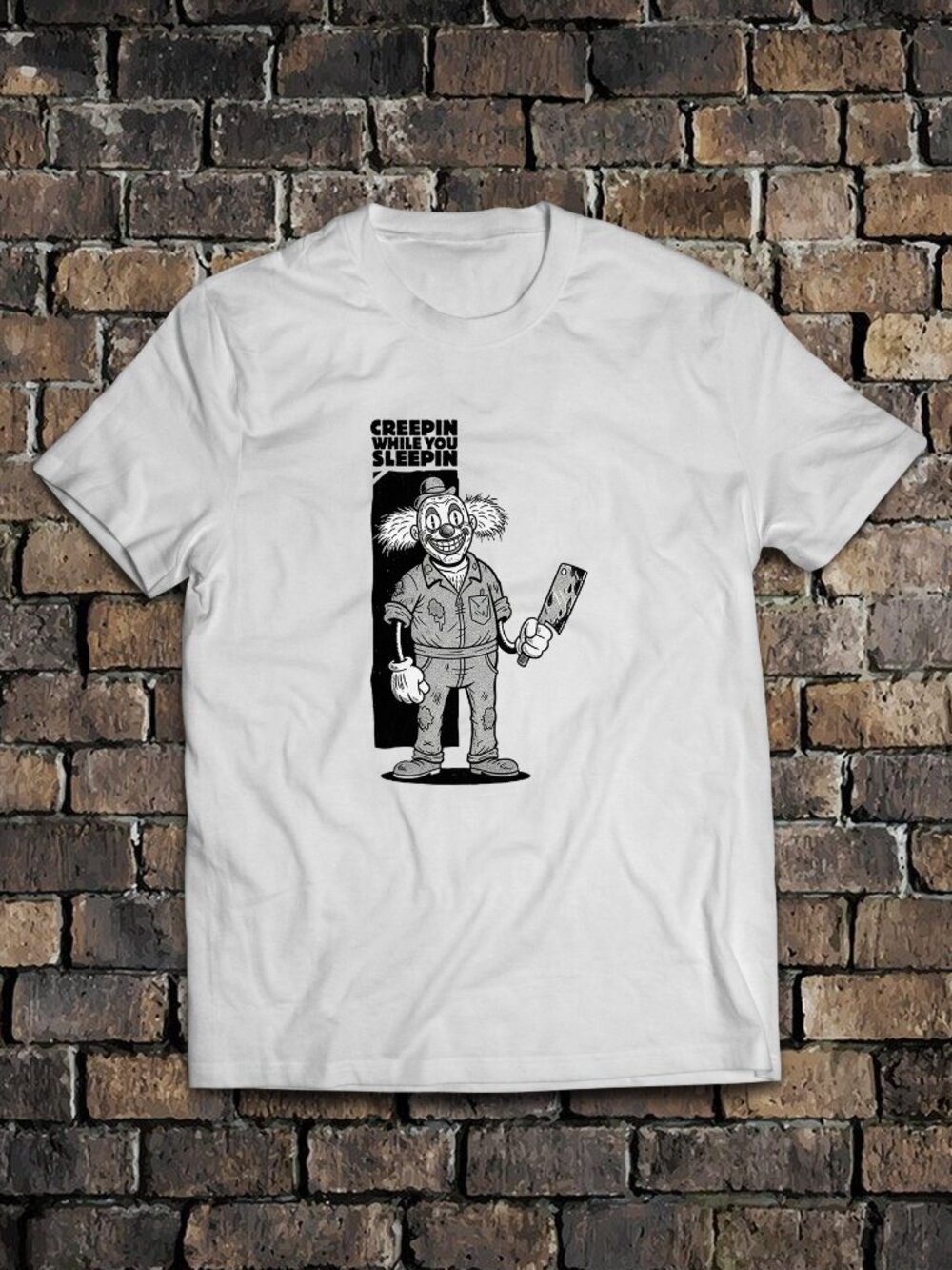 Funny Vintage Style Horror Serial Clown Creeper Tee